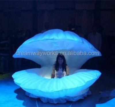 China 2021 Best Hot Selling Oxford Cloth Giant LED Lighting Inflatable Seashell, Inflatable Clamshell For Advertising for sale