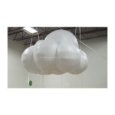 China 2021 Best Hot Selling PVC Giant Inflatable Cloud, LED Inflatable Cloud Balloon For Decoration for sale