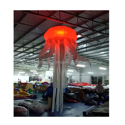 China 2021 hot sale events decoration led inflatable jellyfish, light color changing jellyfish for event decoration for sale