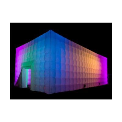 China Same as picture or custom as your require giant inflatable cube tent, inflatable lighted cube tent for sale