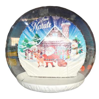 China 0.8mm PVC Height Giant Inflatable Human Snow Globe , Inflatable Snow Globe For Christmas for sale