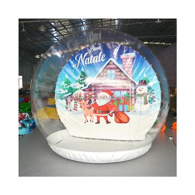 China 2021 Outdoor Inflatable 0.8mm PVC Christmas Bubble Snow Globes For Exhibition for sale