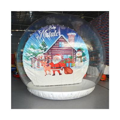 China 2020 Xmas Customized Inflatable Snow Globe, Transparent Inflatable Snow Globe Tent For Camping for sale