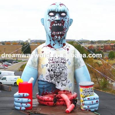 China Best Hot Selling Halloween Inflatable , 2020 Oxford Cloth Inflatable Zombie For Halloween Decoration for sale