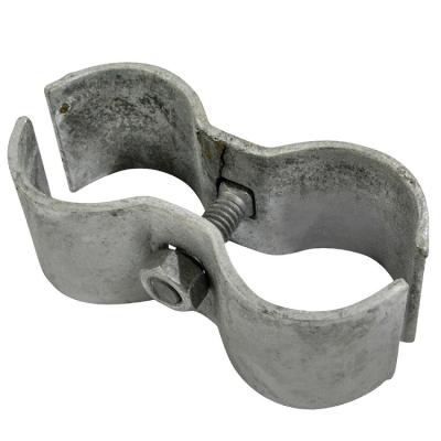 China Breathable Chain Link Galvanized Pressed Dog Kennel Pipe Saddle Clamps for sale