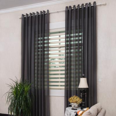 China White Blackout Style Rustic Drapes Sheer Curtains Privacy Assured Window Drapes for sale