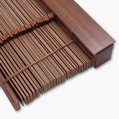 China Minimalist 50mm Foam Wood Blinds For Windows Basswood Slats for sale