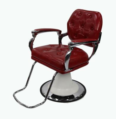 China Modern Genuine Synthetic Leather Men's Height Adjustable Hydraulic Pump Hair Salon Furniture Shaving Barber Chair for sale