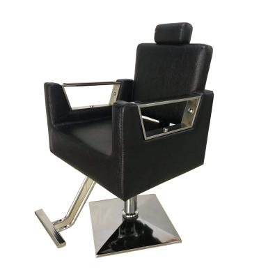 China Modern Hot Selling Salon Hairdressing Beauty Equipment Hair Cutting Hydraulic Pump Synthetic Leather Extended Barber Chair for sale