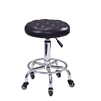 China Modern PU Leather Restaurant Dining Bar Stool Haircutting Waiting Chair Salon Furniture Barber Shop Shaving Chair for sale