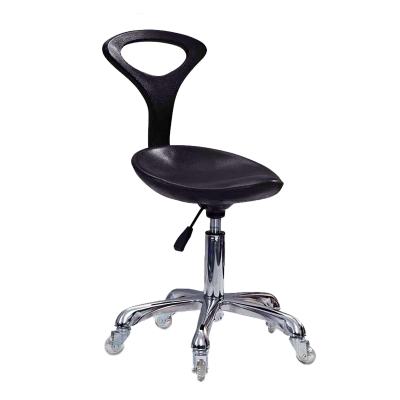 China Modern PU Restaurant Dining Stool Shop Shaving Rest Furniture Salon Chair Barber Haircutting Bar Stool Back for sale