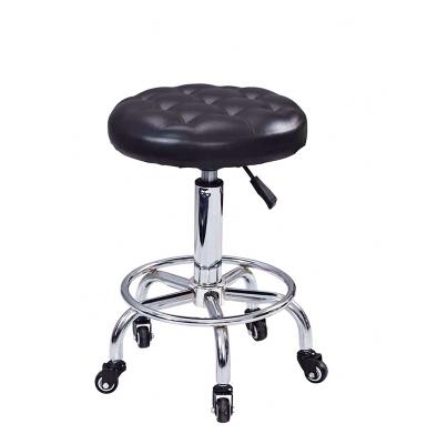 China Modern PU Restaurant Dining Stool Shop Shaving Rest Furniture Salon Chair Barber Haircutting Bar Stool Back for sale