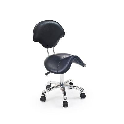 China Modern PU Restaurant Dining Stool Shop Shaving Rest Furniture Salon Chair Barber Haircutting Bar Stool Back for sale