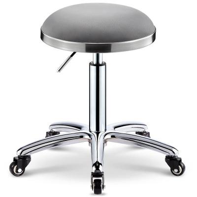 China Modern PU Leather Hydraulic Pump Waiting To Turn Height Adjustable Barber Salon Chair Stylish Hair Salon Bar Stool for sale