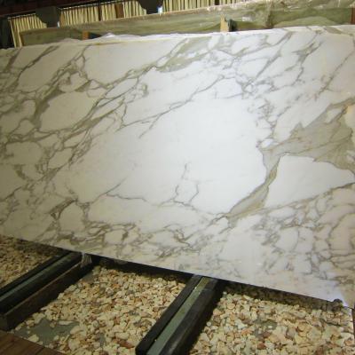 China Modern Italy Calacatta White Marble Slab For Flooring Tiles With Polished Natural Stone For Project for sale