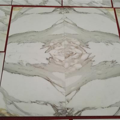 China Modern Calacatta Marble Tiles White And Gold Calacatta Slabs And Engineer Stone For Bathrooms for sale