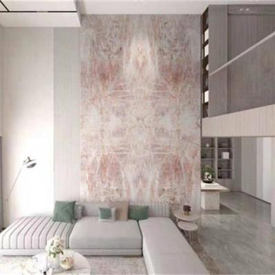 China Modern Luxury Pink Onyx Background Wall For House Decoration for sale