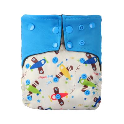 China Baby AI2 Printed Bamboo Cloth Diaper Soft Charcoal All In Two Diaper Diaper With Removeable Snap-in Insert For Night for sale