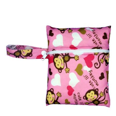 China Custom Waterproof Reusable Single Pocket Baby Diaper Mini Wet Bags Water Resistant for sale