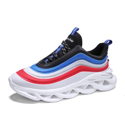 China Running Shoes Wholesale Fashion Men Sports Running Shoes Sneaker PVC Injection Casual Sports Walking Shoes for sale