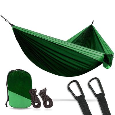 China Enjoy factory custom logo nylon parachute and cotton fabric colorful single travel camping hammock for sale