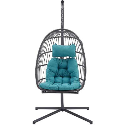 China Eco-friendly Cheap Indoor Outdoor Wicker Rattan Patio Egg Hanging Chair For Bedroom for sale