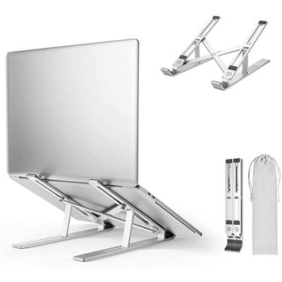 China Adjustable (Height) Best Selling Popular Product Folding Laptop Stand Compatible with MacBook Air Pro Silver Dell XPS HP Laptop Stand for sale