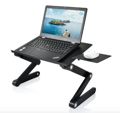 China (Size)Adjustable Adjustable Laptop Stand Desk w/Mouse Pad,Bed Tray Book Stand,Ergonomic Design Aluminum Portable Folding Laptop Table for sale