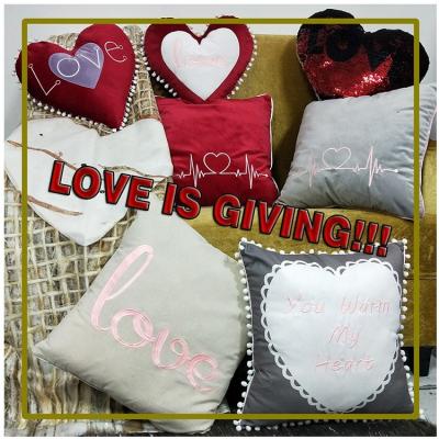 China Viable Wholesale Valentines Day Holiday Cushion Cover Pillow Case Cover for sale