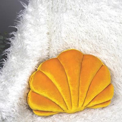 China Sustainable Hot Selling Colorful Seashell Shaped Pillows Velvet Shell Pillows for sale