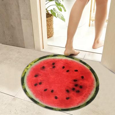 China Non Slip 3d Customized Mat Flannel Fruit Mat Personalized Indoor Mat For Home for sale