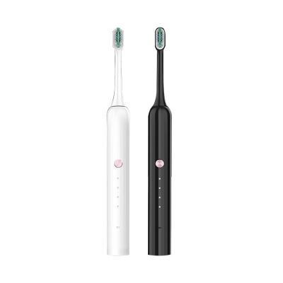 China Black And White Quality USB Type-c Battery Operated Rechargeable Electric Toothbrush For Adult for sale