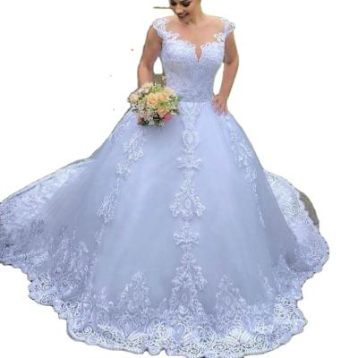 China New Tulle Wedding Bridal MOQ White 2021 Fashionable And Elegant 1pcs Women's Wedding Dress Anti-Static for sale