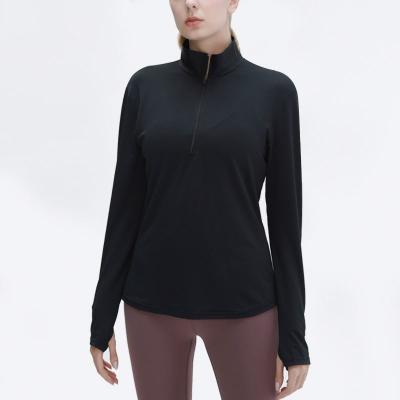 China Breathable Sports Shaping Top High Quality Running Women Fitness Half Pullover Quick Dry Mesh Women Yoga Shirt Women for sale