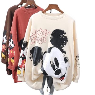 China 2021 autumn and winter hot sale women Anti-wrinkle round neck cartoon sweater women's sweater for sale