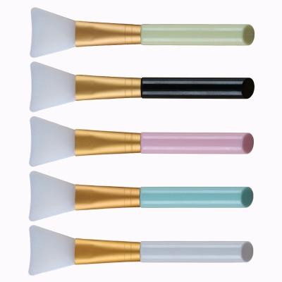 China Custom Logo Silicone Flat Brush Makeup Brush Beauty Cosmetics USA Amazone Hot Sale Facial Applicator Brush for sale