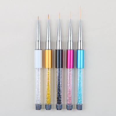 China Custom NAIL Logo 5 Kinds Kit Manicure Tools Art Nylon Cosmetic Makeup Brush Linear Brush Synthesis Kolinsky for sale