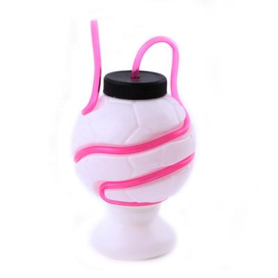 China Viable Novelty Plastic Cups With Straw Football Basketball Baseball Rugby Crazy Shaped 201003 for sale