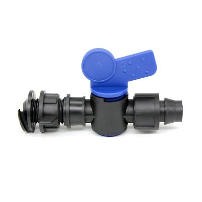 China DN 16 Drip Tape To Pipe Economy Style Drip Tape Valve For Flat Lay PE Pipe Or Oval PE Pipe for sale