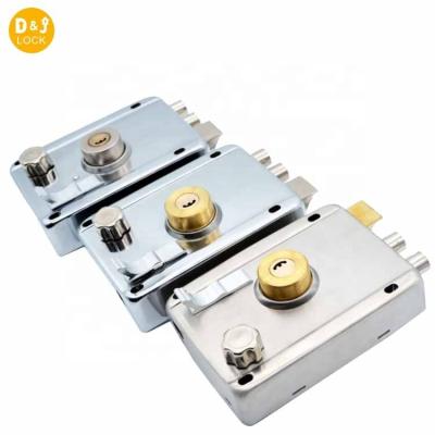 China Wooden Doors and Rim Lock Electric Anti-theft Lock Easy To Operation Rim Lock Wooden Door High Security Metal Doors Rim for sale