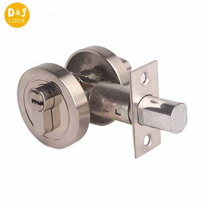 China Kitchen Door Brass Cylinder Bolt Dead Door Lock For Bathroom ANSI Zinc Alloy Simple Knob Key Around Deadbolt Door Lock for sale