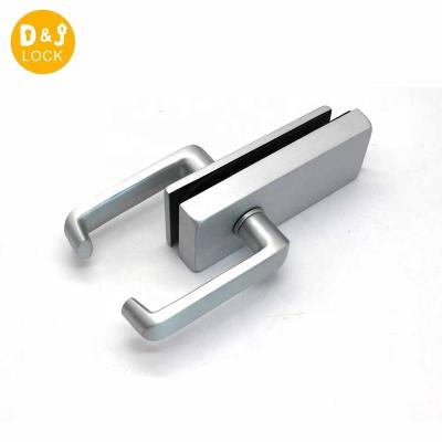 China Glass Door Swing Handle Aluminum Door Hooks Security Crystal Door Handle Lock Level Glass Door Lock for sale