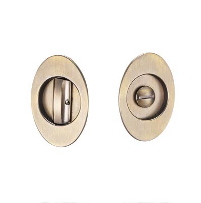 China Zinc Alloy Round Sliding Door Latch Bathroom Use Latch Lock Slider Door Lock Pocket Door Privacy Slide Metal and Wood Double Sliding Doors Latch for sale