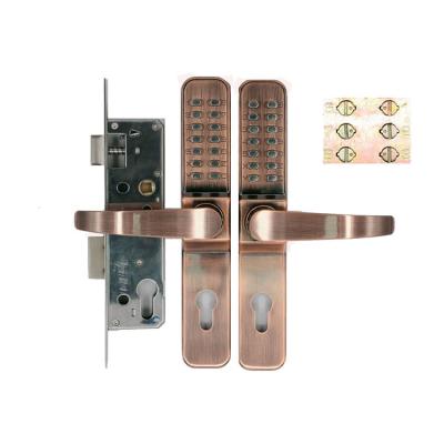 China Wooden Doors and Combination Zinc Alloy Mechanical Safe Lock Metal Doors Push Button Door Password Mechanical Door Lock for sale