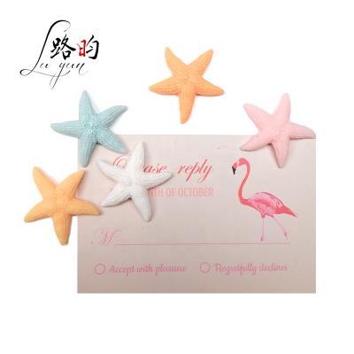 China Custom Wholesale Kid Toy Starfish 3d Resin Fridge Magnet Keepsake Animal Fridge Magnets for sale