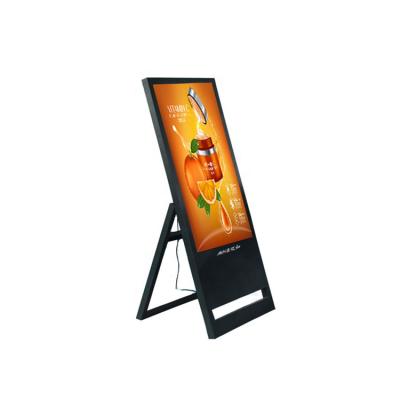 China Commercial Advertising Portable Mobile Electronic Monitor Foldable LCD Advertising Playing Screen Poster Digital Display for sale