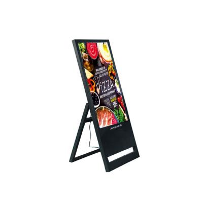 China Commercial Advertising Portable Ad Playing Foldable Screen LCD Commercial Advertising Digital Signage Poster Display for sale