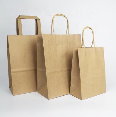 China Wholesale Custom High Quality Shopping Paper Bags Handmade Factory Kraft Paper Bag Food Paper Bags Used For Packing Various Products for sale