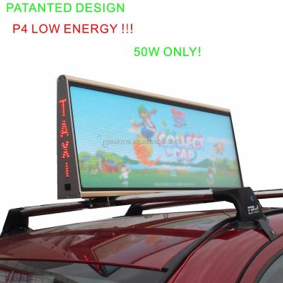 China Super slim taxi roof premium p4 low energy taxi sign led display for sale