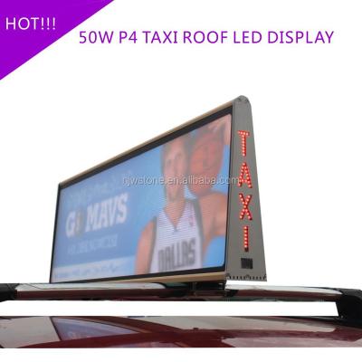 China 3g / 4g consumption wifi p4 taxi / taxi roof low roof led display for sale